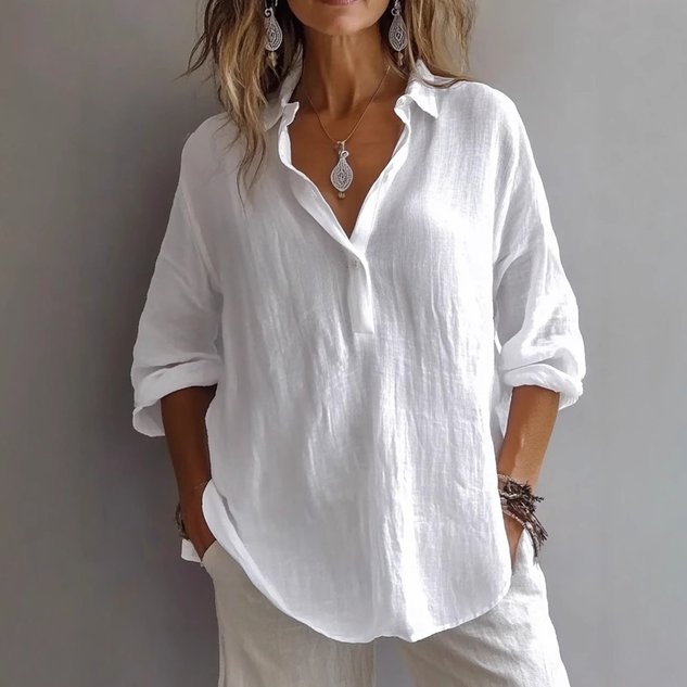 Shirt Collar Long Sleeve Plain Regular Micro-Elasticity Regular Fit Shirt For Women Shirt Collar Long Sleeve Plain Regular Micro-Elasticity Regular Fit Shirt For Women