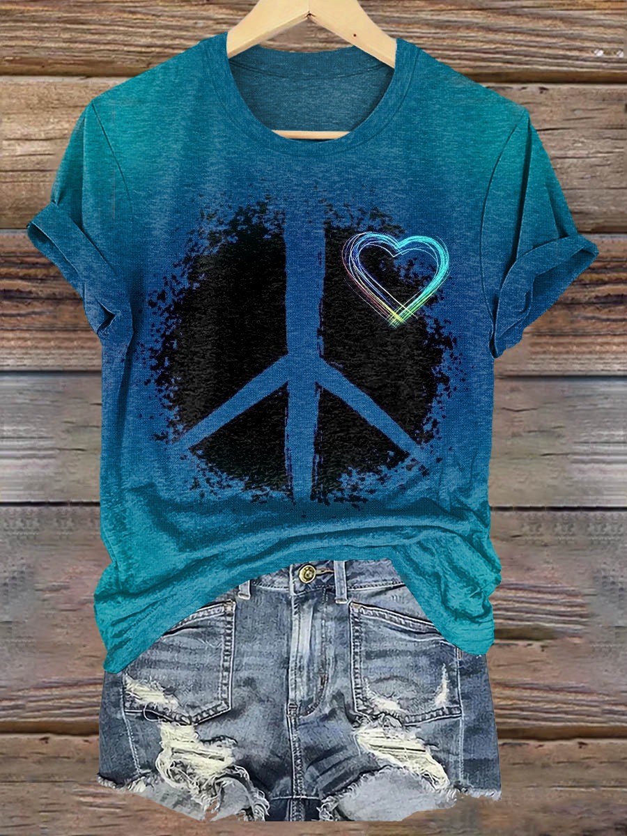 Women's Hippie Art Print Pocket Cotton Dress