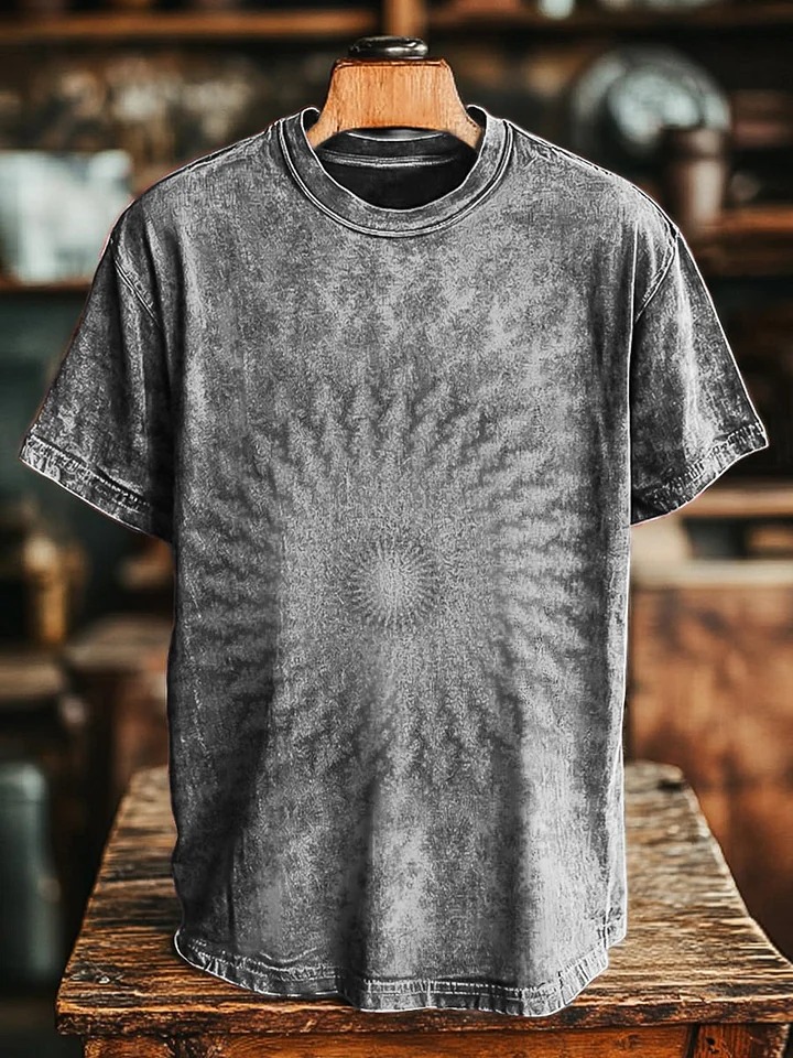 Unisex Retro Colorful Kaleidoscope Print Casual Loose Short Sleeve T-Shirt Unisex Retro Colorful Kaleidoscope Print Casual Loose Short Sleeve T-Shirt