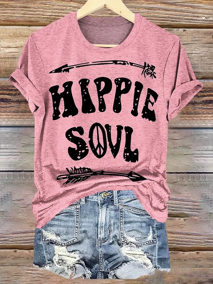 Letter Short Sleeve Crew Neck Boho Dress Letter Short Sleeve Crew Neck Boho Dress