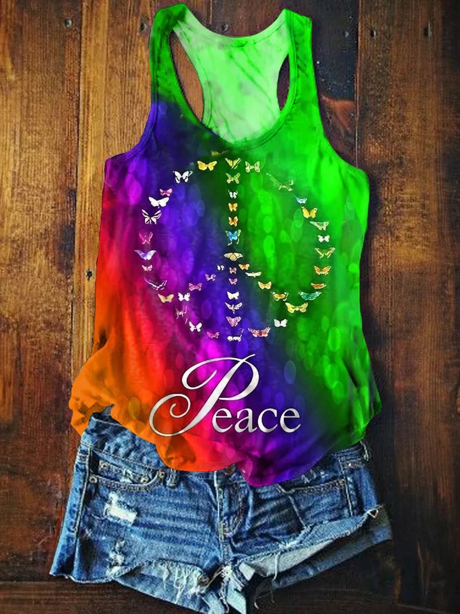Women's Tie-Dye Love Peace Hippie Pattern Art Print Punk Hippie Batwing Pleated Fringe Cape Dresses Women's Tie-Dye Love Peace Hippie Pattern Art Print Punk Hippie Batwing Pleated Fringe Cape Dresses